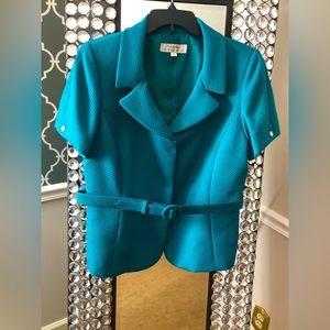 Teal Tahari Suit Jacket, Size 14